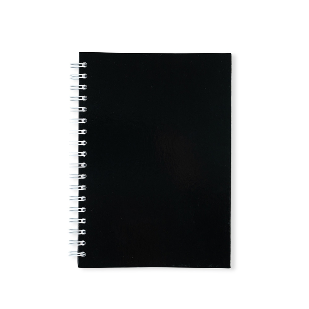CADERNO LAMINADO COM PAUTA SPX-15466-PRE NA COR PRETO
