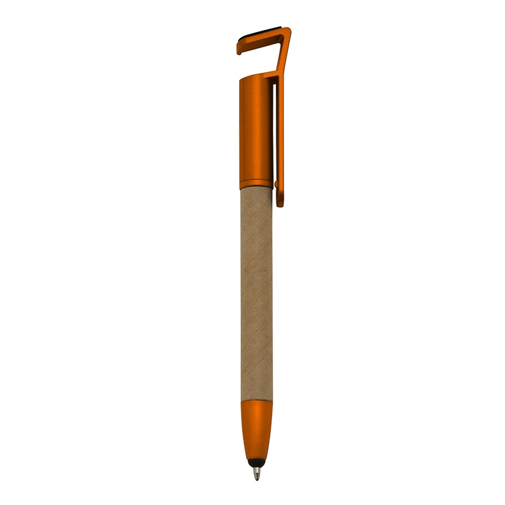 CANETA ECOLÓGICA BASE P/ CELULAR SPX-00708P-LAR NA COR LARANJA