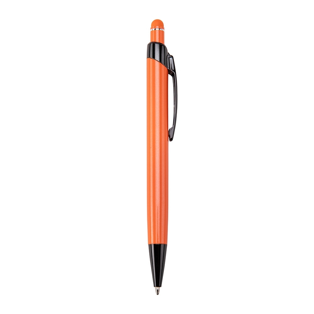 CANETA METAL TOUCH SPX-06076TD-LAR/PRE NA COR LARANJA