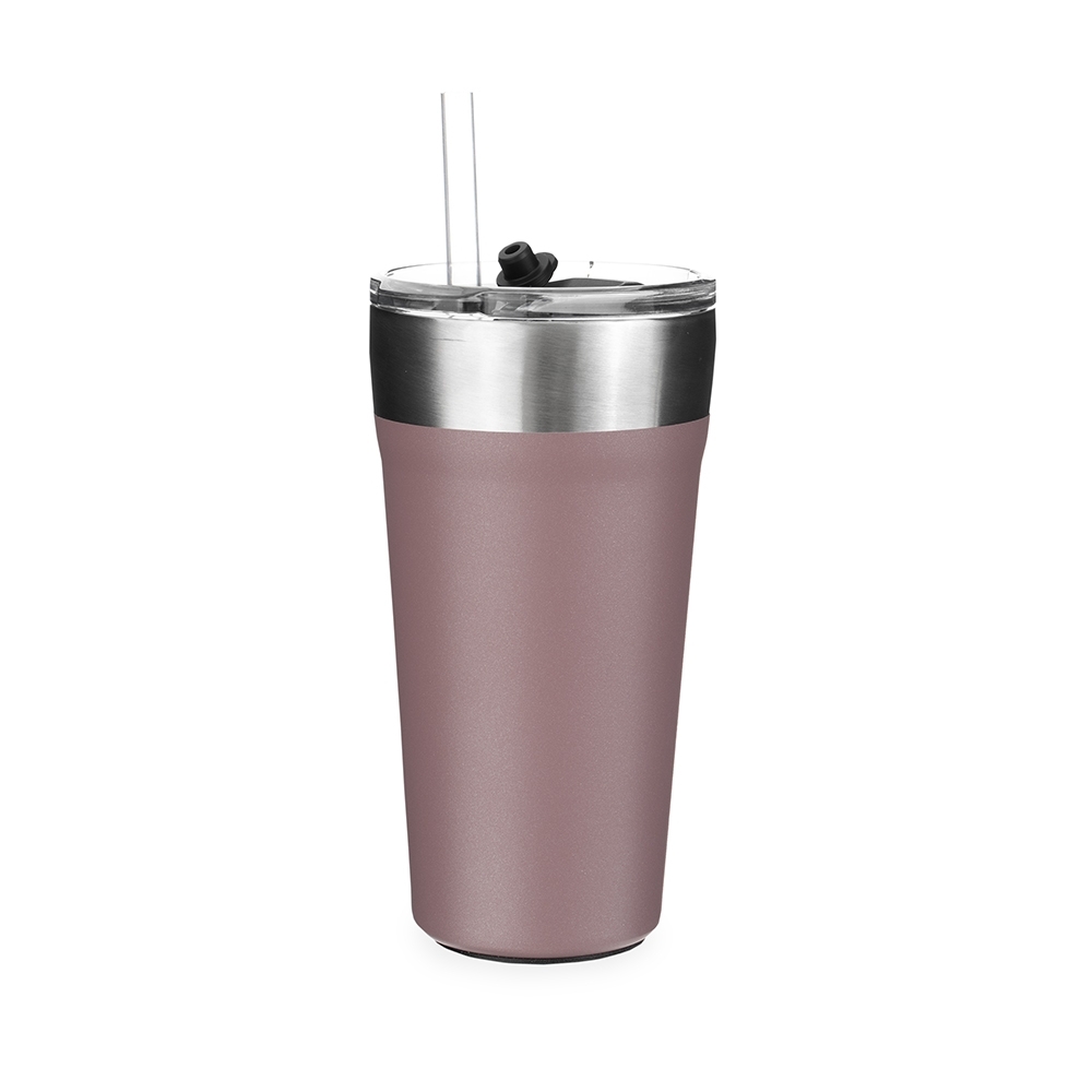 COPO TÉRMICO COM CANUDO 550ML SPX-P@18655-BRO NA COR BRONZE