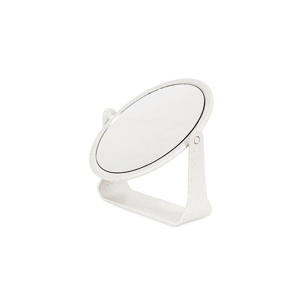 ESPELHO DE MESA PLÁSTICO SPX-19094-BEG NA COR BRANCO