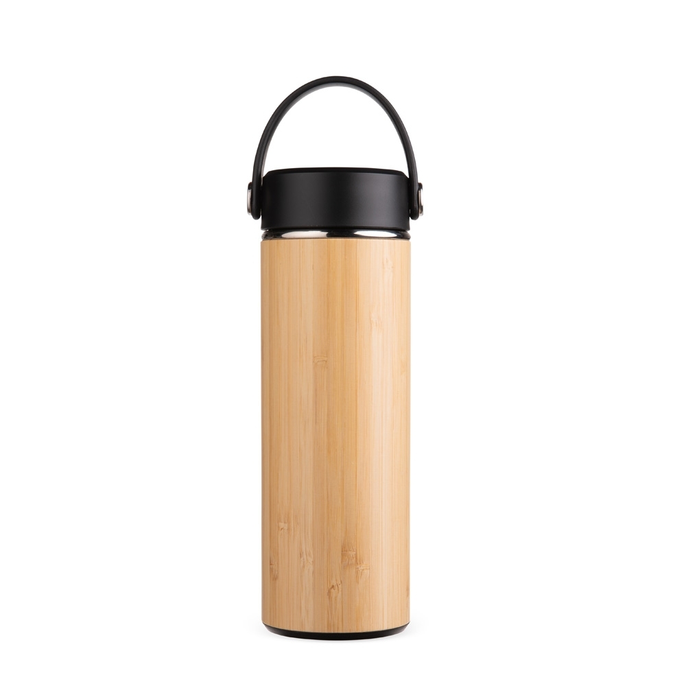GARRAFA TÉRMICA BAMBU 400ML SPX-19156-BMB/PRE NA COR BAMBU