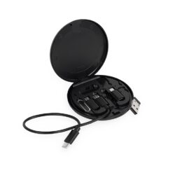 KIT CABO USB-C COM 3 ADAPTADORES SPX-15439-PRE NA COR PRETO