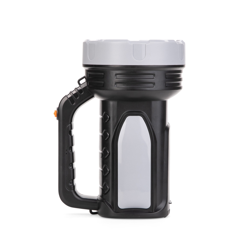 LANTERNA PLÁSTICA RECARREGÁVEL SPX-09250-PRE NA COR PRETO