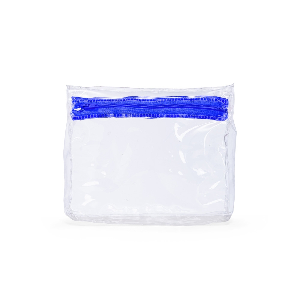 NÉCESSAIRE PVC SPX-15432-TRA/AZU NA COR TRANSPARENTE
