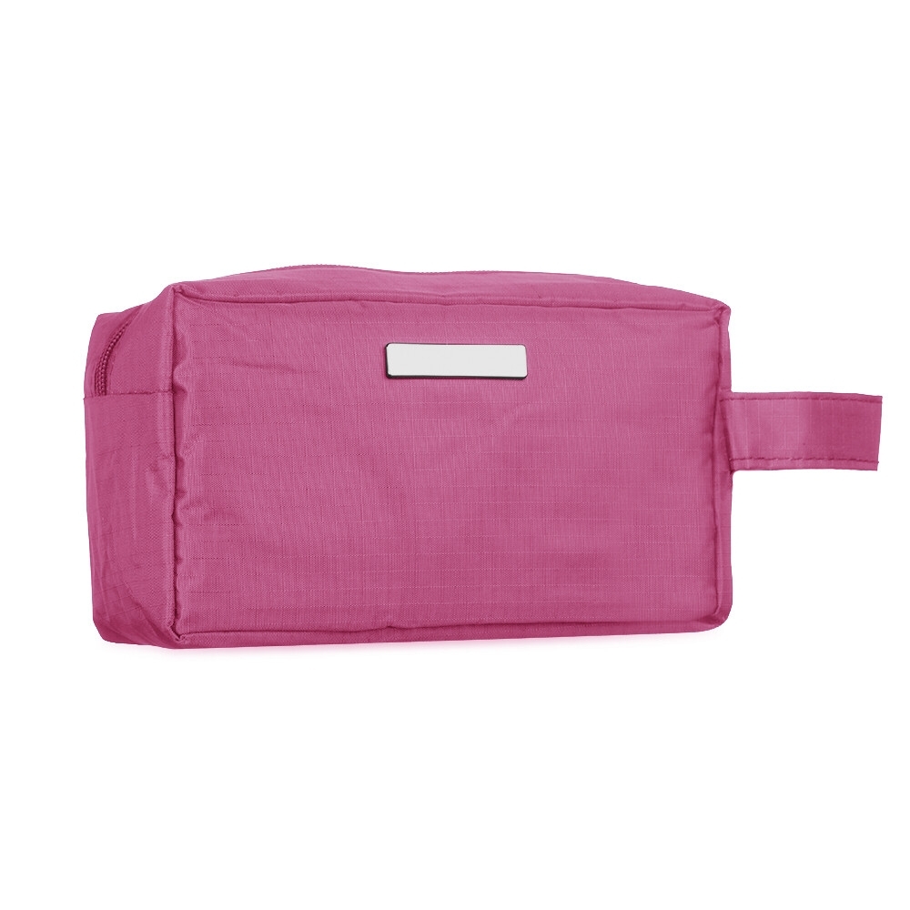 NECESSAIRE PVC IMPERMEÁVEL C/ PLAQUINHA SPX-01228P-RS1 NA COR ROSA