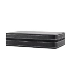 PORTA-RELÓGIOS COM 12 DIVISÓRIAS SPX-07836-PRE NA COR TRANSPARENTE